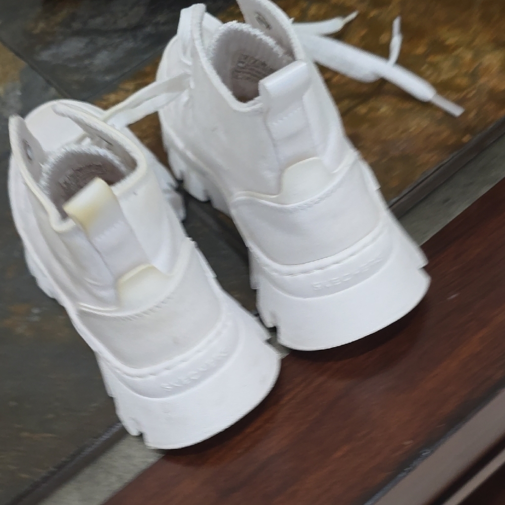 White High-Top Sneakers - Picture 3 of 5